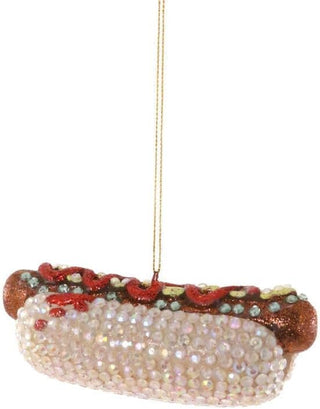 Jeweled Hotdog Ornament
