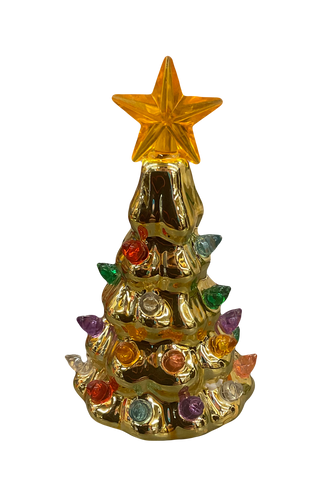 Small Lighted Ceramic Christmas Tree