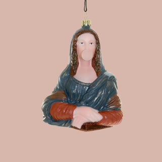 Mona Lisa with Bubble Gum Glass Ornament