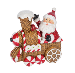 Waffle Cone Santa Figurine