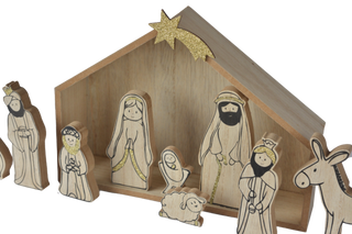Wood Grain Nativity Set (12 pc.)