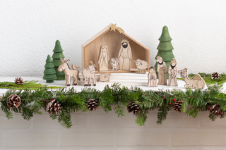 Wood Grain Nativity Set (12 pc.)
