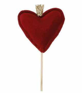 18” Heart with Crown Pick