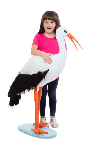 Welcome Baby Lifelike Plush Stork