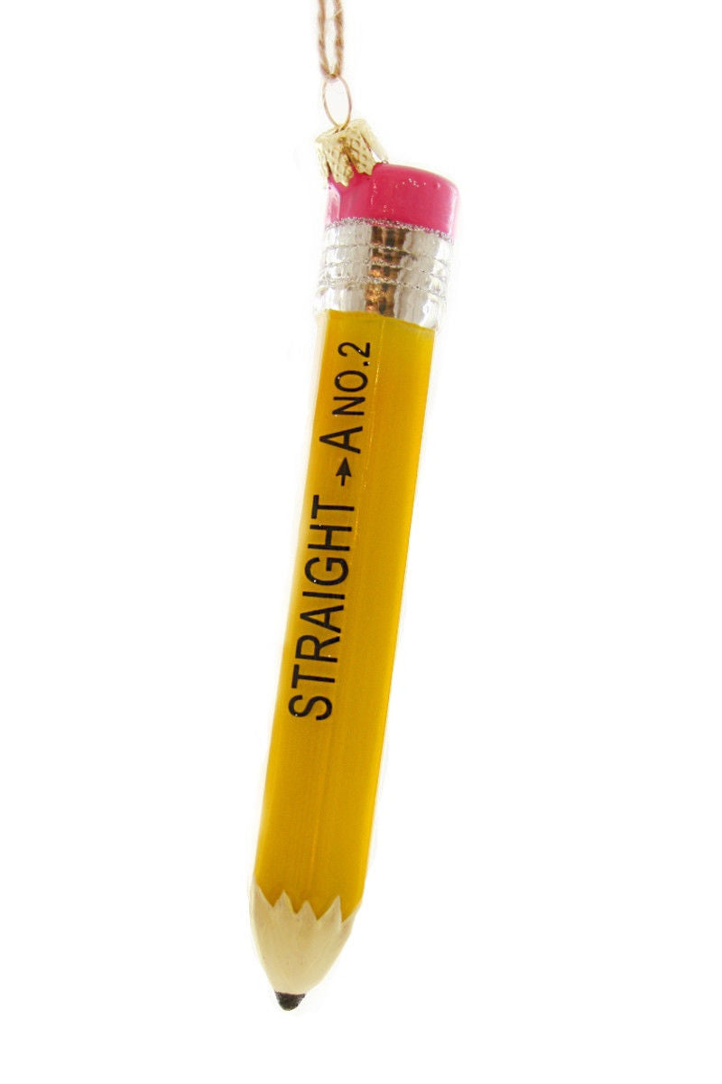 Pencil Glass Ornament