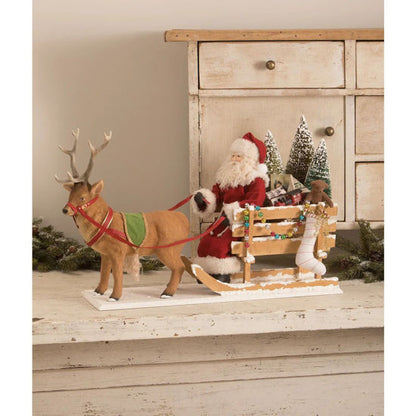 Santa In a one Horse Open Sleigh | Bethany Lowe
