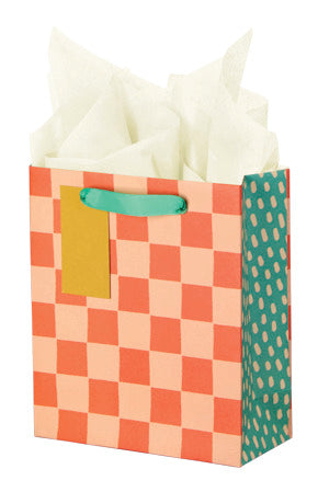 Cafe Check Small Gift Bag
