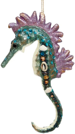 11" Glittered Sea Horse Ornament | Mark Roberts