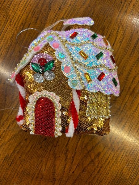 Plush Gingerbread Sparkle Ornament