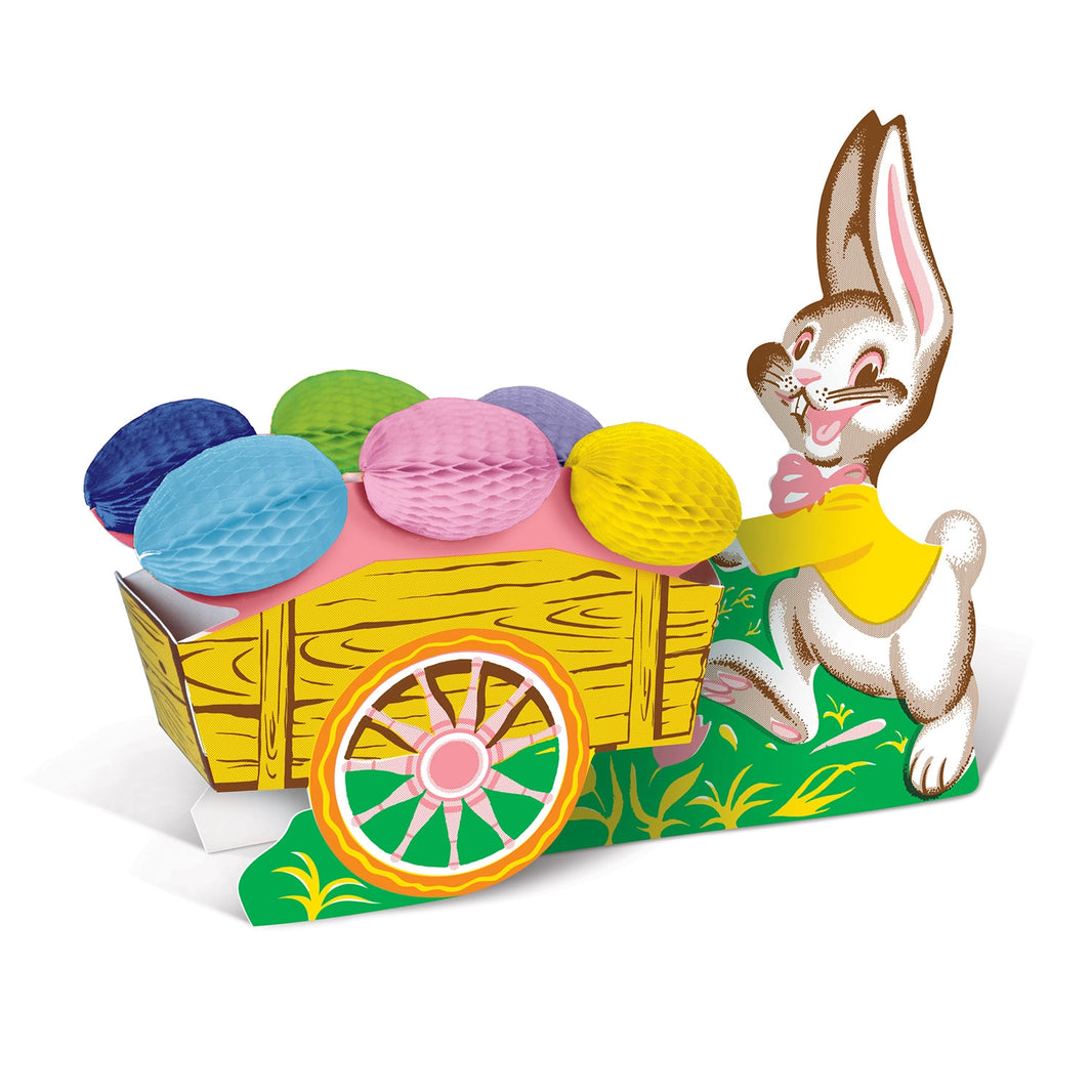 Vintage Easter 10½" Bunny W/Cart