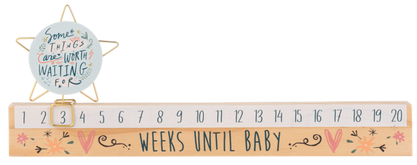 Star Slide Countdown Baby Calendar Set | "Some Things Are Worth Waiting For"