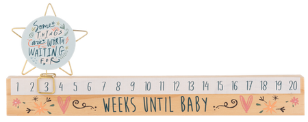 Star Slide Countdown Baby Calendar Set | "Some Things Are Worth Waiting For"