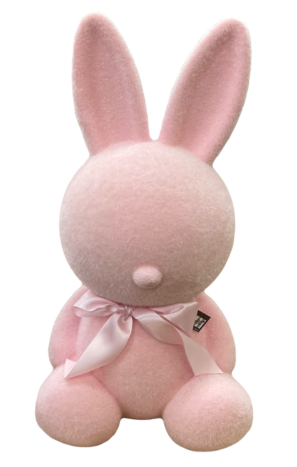 Large Flocked Sitting Bunny 20" Figure