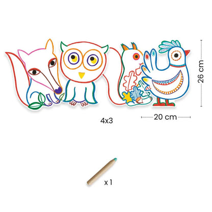 Color Reveal Pictures - Woodland Creatures | Djeco