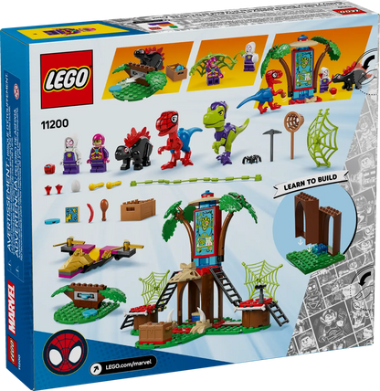 Lego Spidey and Gobby's Raptor Battle at Tree House HQ | 11200