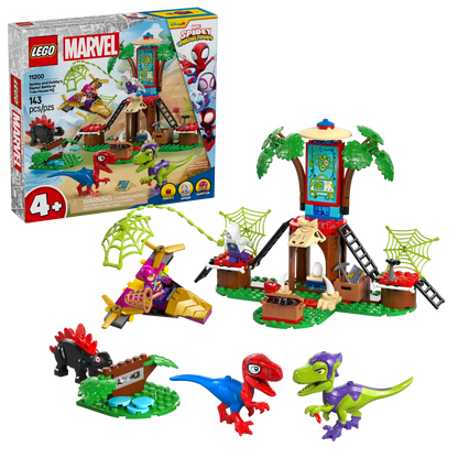Lego Spidey and Gobby's Raptor Battle at Tree House HQ | 11200