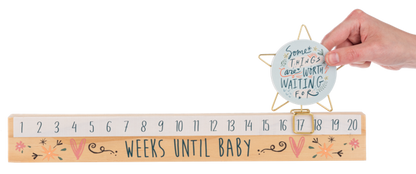 Star Slide Countdown Baby Calendar Set | "Some Things Are Worth Waiting For"