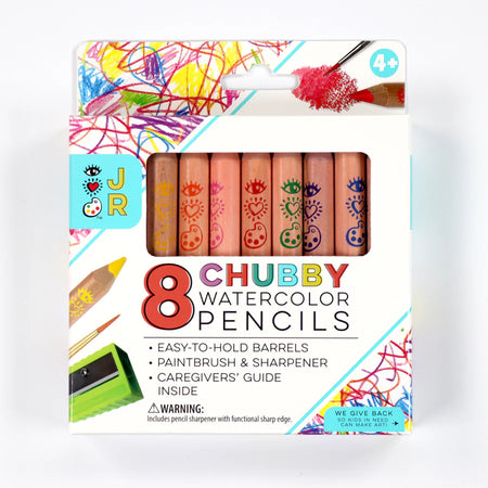 8 Chubby Watercolor Pencils | iHeartArt Jr