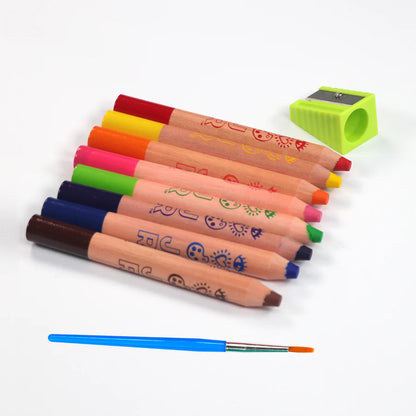 8 Chubby Watercolor Pencils | iHeartArt Jr
