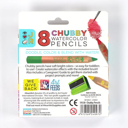 8 Chubby Watercolor Pencils | iHeartArt Jr