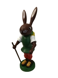 German Wooden Bunny Hiker