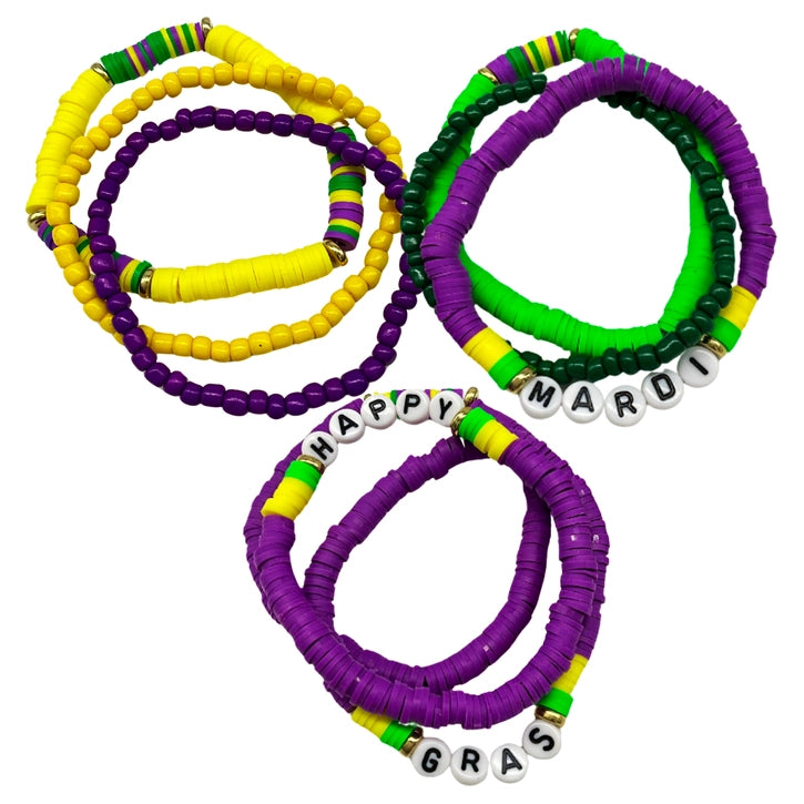 Happy Mardi Gras Friendship Bracelet