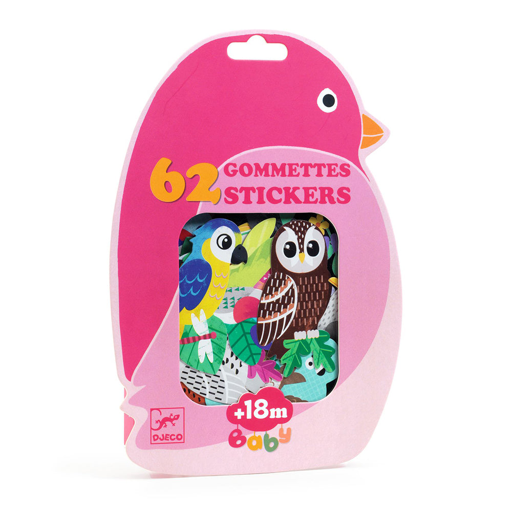 62 Gommettes Stickers | Baby Bird