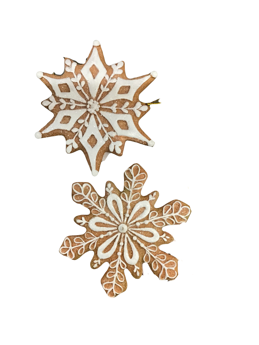 Gingerbread Clay Snowflake Ornament