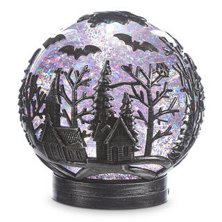 Raz Imports 6.5" Spooky Night Swirling Glitter Globe