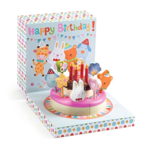 Djeco Happy Birthday Wooden Cake