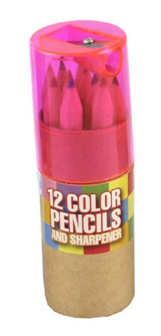 Mini 12 Piece Colored Pencils with Sharpener