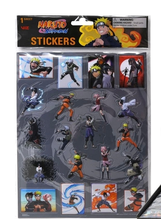 Naruto Shippuden Raised Sticker Sheet