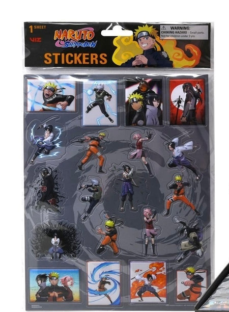 Naruto Shippuden Raised Sticker Sheet