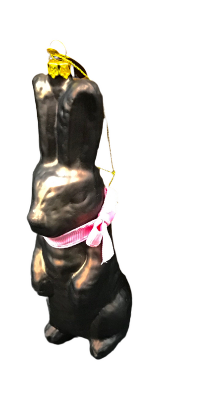 Chocolate Bunny | Glass Ornament