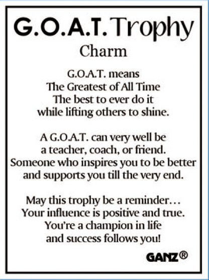 G.O.A.T Trophy Charm