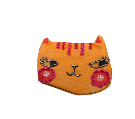 Cat | Beaded Coin Purse