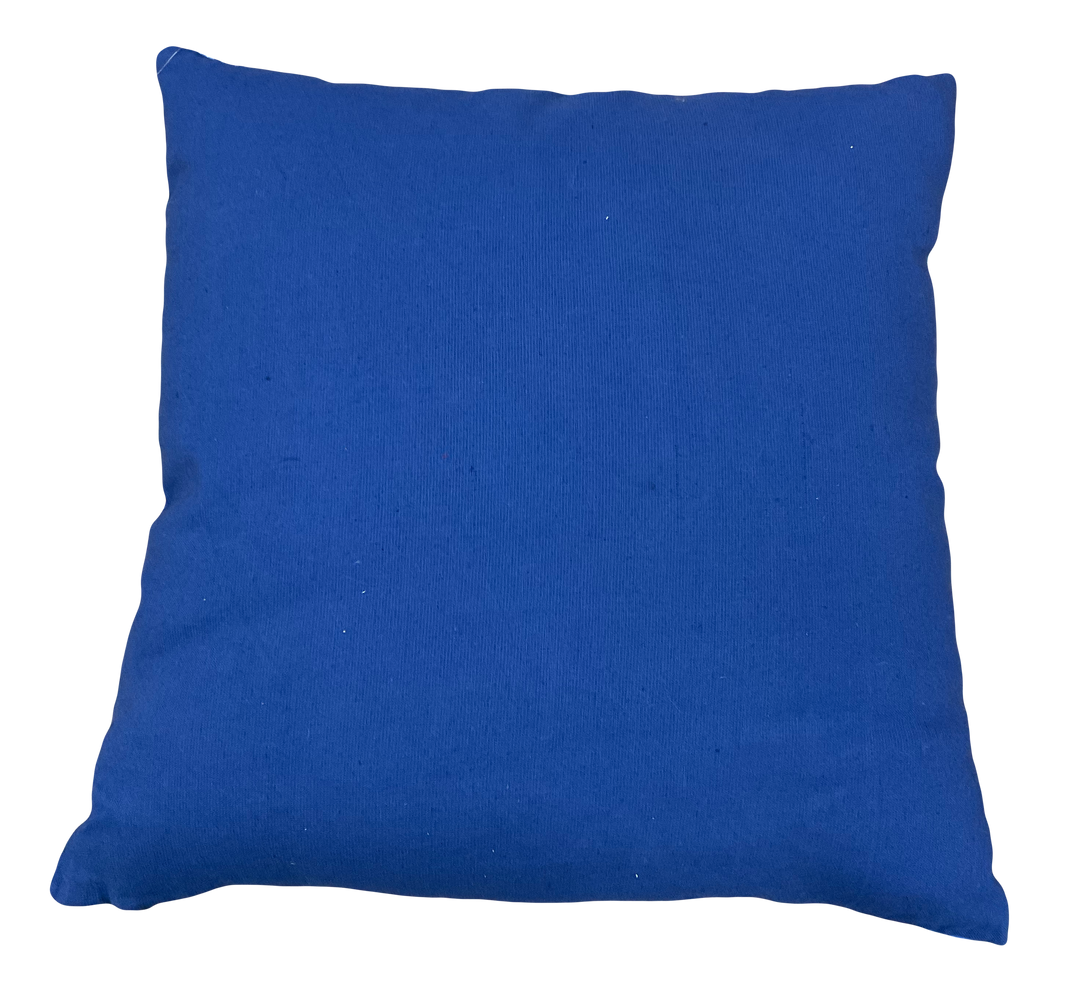 Blue and White Embroidered Cat Pillow