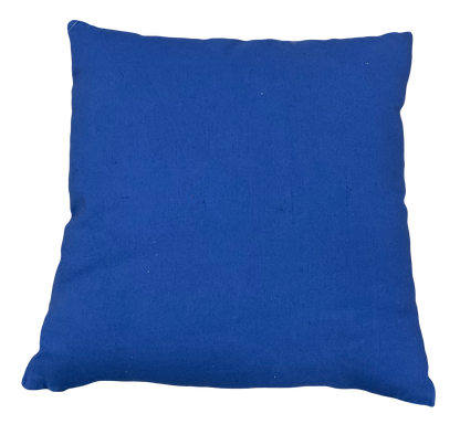 Blue and White Embroidered Cat Pillow