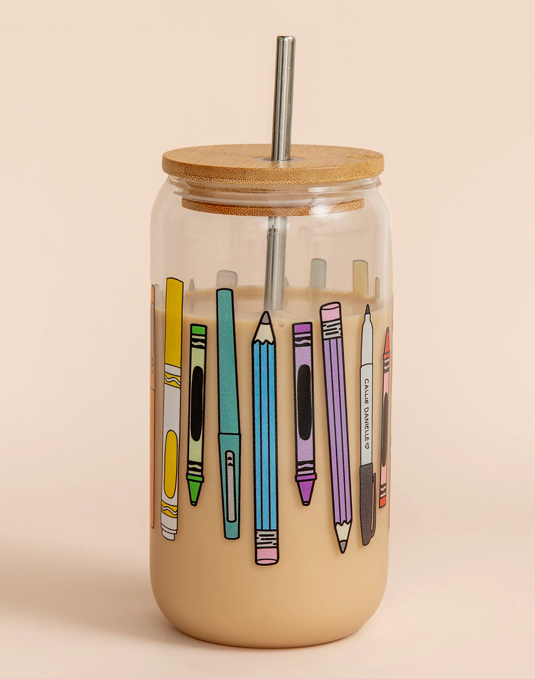 Writing Utensils Glass Can