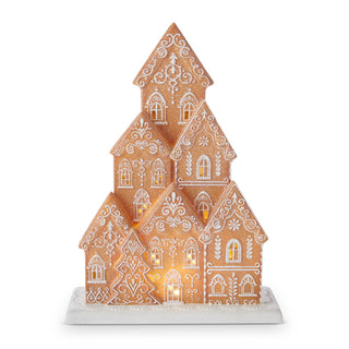 15.5" White Icing Lighted Gingerbread House | 4210252