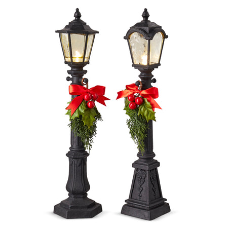 19.25" Lighted Black Lamp Post | 4211579