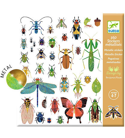 160 Metallic Insect Stickers | Djeco