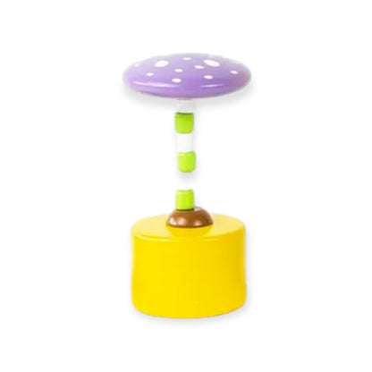 Wooden Mushroom Push Puppet