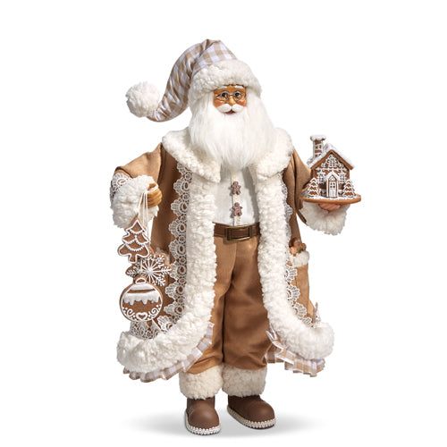 18" Gingham Gingerbread Santa | 4415585