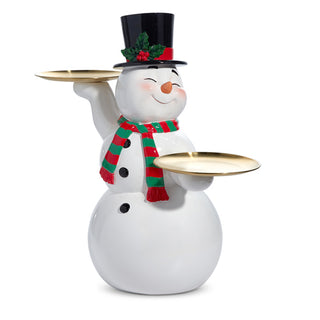 25" Retro Inspired Snowman Cake Plate | 4457696