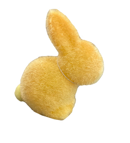 Flocked Pastel Seated Bunny w/ Pom  Pom Tail | 3.5" Figure