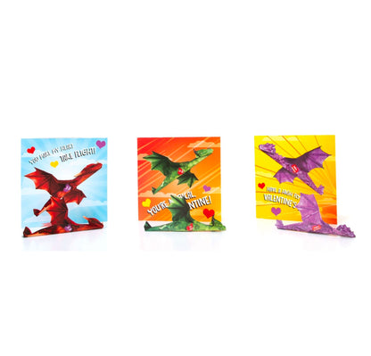 Valentines Card Set - Flying Dragons