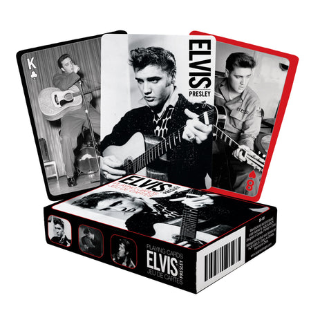 Elvis - Black & White Playing Cards