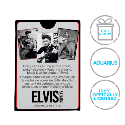 Elvis - Black & White Playing Cards