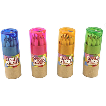 Mini 12 Piece Colored Pencils with Sharpener
